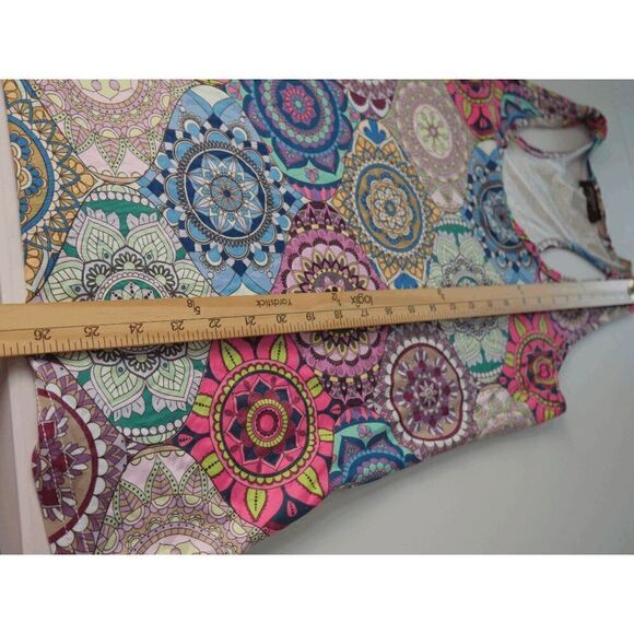 Women's Multicolor Geometric Print Tank Top M - Picture 6 of 8